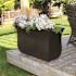 Mayne Valencia 36 in. x 16 in. x 22 in. Espresso Long Polyethylene Planter