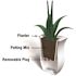 Mayne Valencia 36 in. x 16 in. x 22 in. Neptune Blue Long Polyethylene Planter