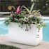 Mayne Valencia 36 in. x 16 in. x 22 in. White Long Polyethylene Planter