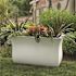 Mayne Valencia 36 in. x 16 in. x 22 in. White Long Polyethylene Planter