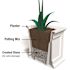 Mayne Fairfield 28 in. Square Black Polyethylene Planter