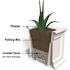 Mayne Fairfield 28 in. Square Black Polyethylene Planter