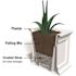 Mayne Fairfield 28 in. Square Espresso Polyethylene Planter