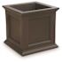 Mayne Fairfield 28 in. Square Espresso Polyethylene Planter