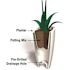 Mayne Modesto 32 in. Round Black Polyethylene Planter