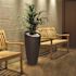 Mayne Modesto 32 in. Round Espresso Polyethylene Planter