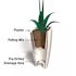Mayne Modesto 32 in. Round Neptune Blue Polyethylene Planter