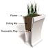 Mayne Bordeaux 40 in. Black Polyethylene Trough Planter