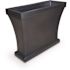 Mayne Bordeaux 40 in. Black Polyethylene Trough Planter