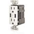 Leviton 15 Amp Decora Combination Tamper Resistant Duplex Outlet and USB Charger, White (3-Pack) T5632-3BW