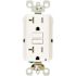 Leviton 20 Amp Self-Test SmartlockPro Slim Duplex Tamper Resistant GFCI Outlet, White (3-Pack)