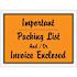 Box Partners 4 1/2 X 6" Orange Important Pck Lst/Inv Enclsd Envelopes Cs Of 1000