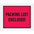 Box Partners 7 X 5 1/2" Red "Packing List Enclosed" Envelopes Case Of 1000