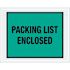 Box Partners 7 X 5 1/2" Green "Packing List Enclosed" Envelopes Cs Of 1000