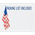 Box Partners 4 1/2x5 1/2 USA Flag Packing List Enclosed Envelopes Case Of 1000