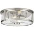 Progress Lighting Gilliam 2-Light Flush Mount, 12.6", Brushed Nickel, Clear
