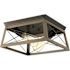 Progress Lighting Briarwood 2-Light Indoor Flush Mount, 12", Antique Bronze