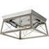 Progress Lighting Briarwood 2-Light Indoor Flush Mount, 12", Bleached Oak
