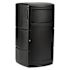 Polytec Black Square Trash Container With Dual Dome Flipper Lid 25-Gallon