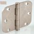 3-1/2" Residential Plain Bearing Door Hinge, Satin Nickel 5/8" Radius, Pack Of 2