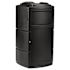 Commercial Zone Products Polytec Black Square Trash Container Dual Flipper Lid