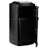 Commercial Zone Products Polytec Black Square Trash Container Dual Flipper Lid
