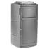 Commercial Zone Products Polytec Gray Square Trash Container Dual Flipper Lid