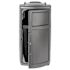 Commercial Zone Products Polytec Gray Square Trash Container Dual Flipper Lid