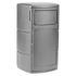 Commercial Zone Products Polytec Gray Square Trash Container Dual Flipper Lid