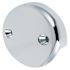 Blank Bathtub Two-Hole Overflow Plate, Chrome Finish