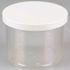 8 Ounce Clear Plastic Paint Jar And Lid