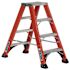 Louisville LadderÐ’ Fm1400hd 4 Ft. 375 Lb. Fiberglass 3-Step Twin Step Ladder