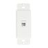 Titan3 1-Gang Telephone Plastic Wall Plate Insert, Textured/Paintable, White