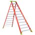 Louisville Ladder 12 Ft. Fiberglass Cross Step Convertible Ladder Type 1A