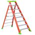 Louisville Ladder 8 Ft. Fiberglass Cross Step Convertible Ladder Type 1A