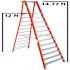 Louisville Ladder Twelve Foot Fiberglass Platform Step Ladder Type Ia