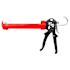 Irion Half-Pipe Caulk Gun, Ladder Hook, 12-1 Thrust Ratio, Red/Black, 10 Oz.