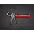 Irion Half-Pipe Caulk Gun, Ladder Hook, 12-1 Thrust Ratio, Red/Black, 10 Oz.