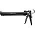 Irion Half-Pipe Caulk Gun, Ladder Hook, 18-1 Thrust Ratio, Black, 30 Oz.