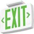 Lithonia Lighting Quantum LED Exit Sign, White Housing, Selectable Red/Green