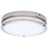 SATCO 13 Inch LED Glamour Flush Mount With Emergency Battery, 5 Cct, Brushed Nickel