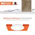 Halo 4" LED Slim Low-Glare Canless Downlight, Selectable Cct, Package Of 4