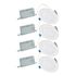 Halo 4" LED Slim Smooth-Lens Canless Downlight, Selectable Cct, Package Of 4