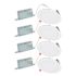 Halo 6" LED Slim Smooth-Lens Canless Downlight, Selectable Cct, Package Of 4