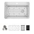Elkay Crosstown Stainless Steel 33 X 22 X 9" 1-Hole Single Bowl Dual Mount Sink