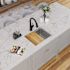 Elkay 18 Gauge Workstation 22-1/2"X18-1/2x8-3/4" Single Bowl Undermount Sink Kit