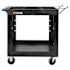 Luxor 32x18" Industrial Cart 2 Tub Shelves W/Ladder Holder Storage Hooks/Spool