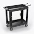 Luxor 32x18" Industrial Cart 2 Tub Shelves W/Ladder Holder Storage Hooks/Spool