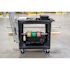 Luxor 32x18" Industrial Cart 2 Tub Shelves W/Ladder Holder Storage Hooks/Spool