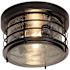 AFX Archer 13 In. Medium Base Flush Mount Black 120v